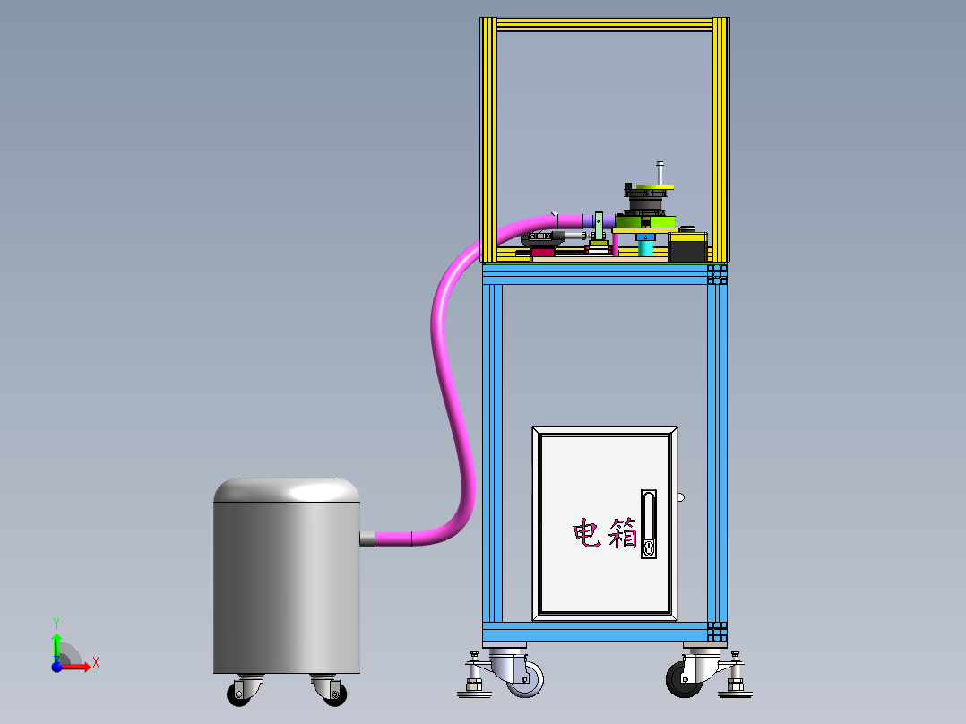水泵测试吹干抽湿设备前视图
