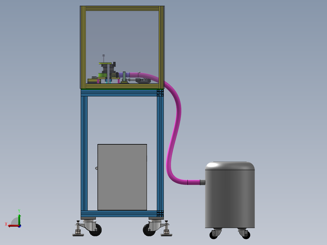 水泵测试吹干抽湿设备后视图