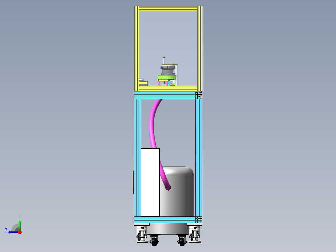 水泵测试吹干抽湿设备右视图
