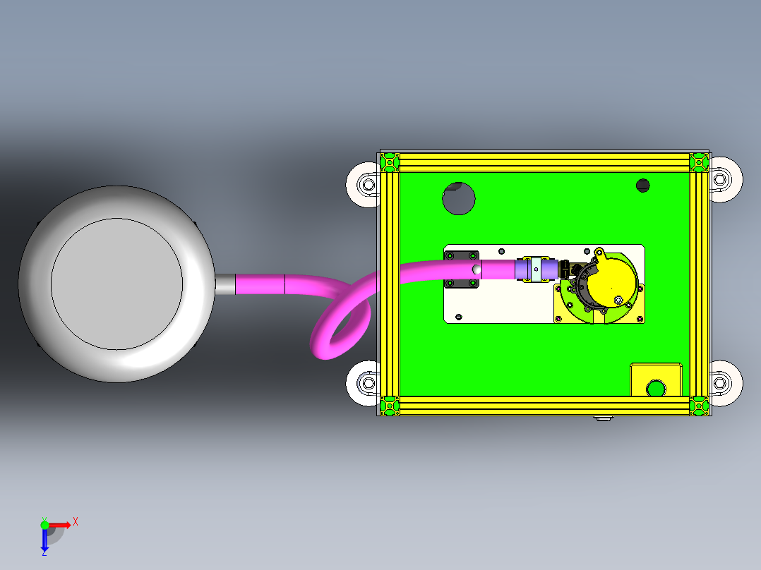 水泵测试吹干抽湿设备俯视图