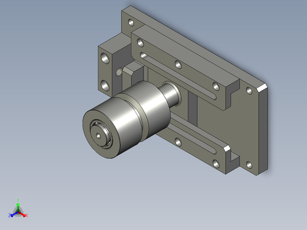张紧机构正等轴测图