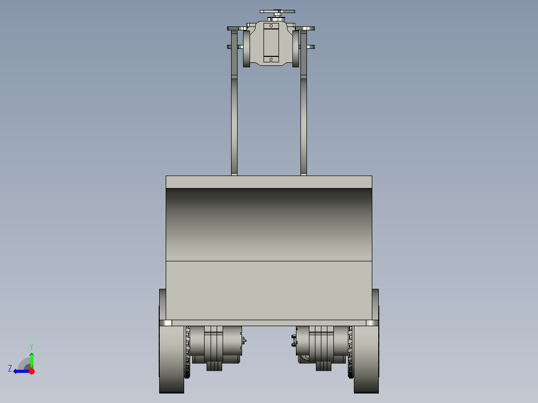 铝合金遥控电动机械臂机械爪夹子车右视图