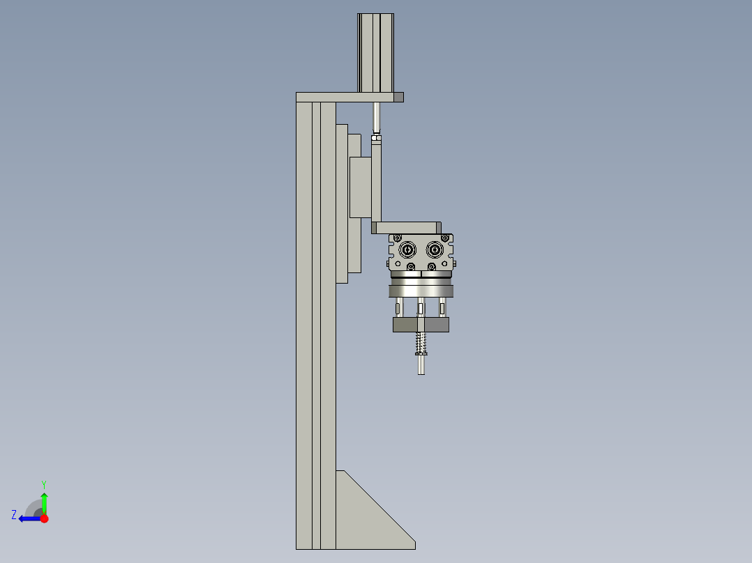 轴套上料后转向部件右视图