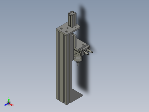轴套上料后转向部件正等轴测缩略图