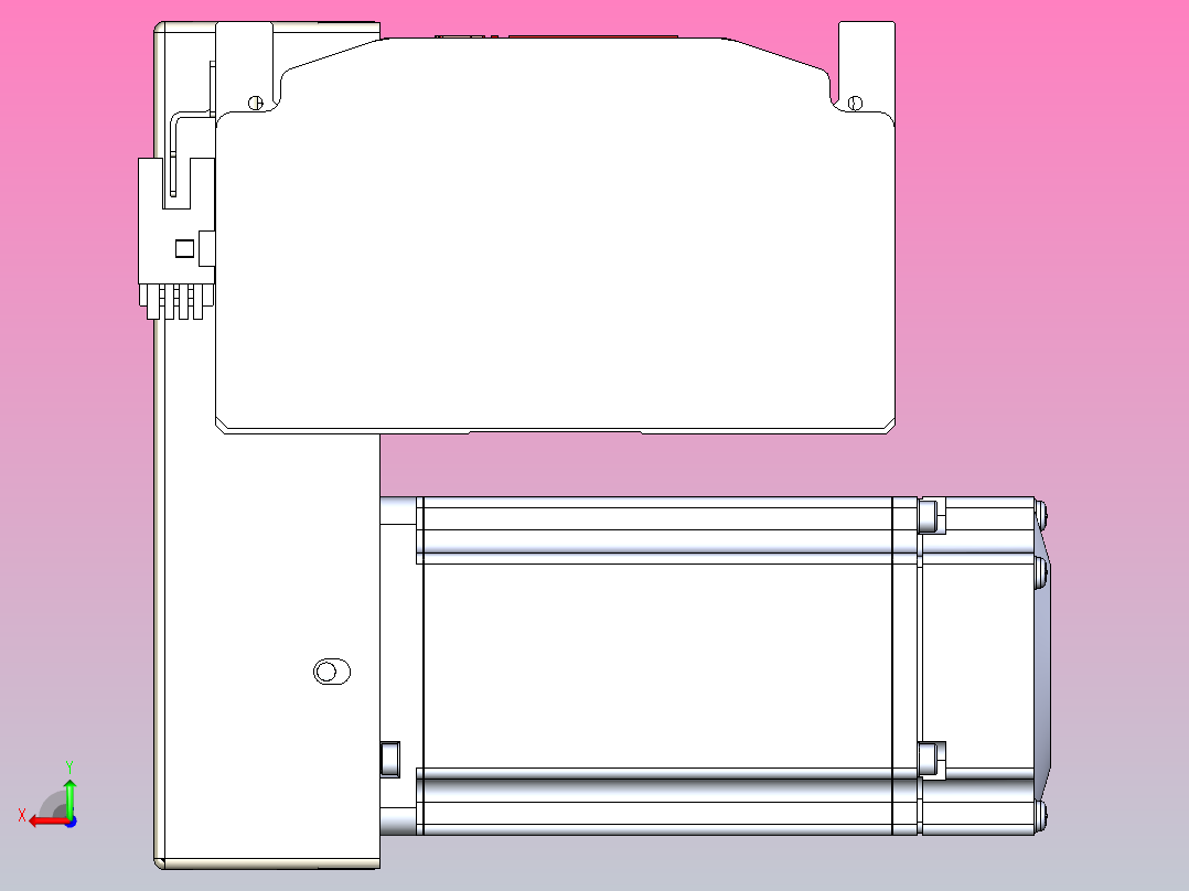 皮带直线轴半封闭可选导轨TPA-HNB-120D-110-L2850-RP-Y-P40-N3后视图
