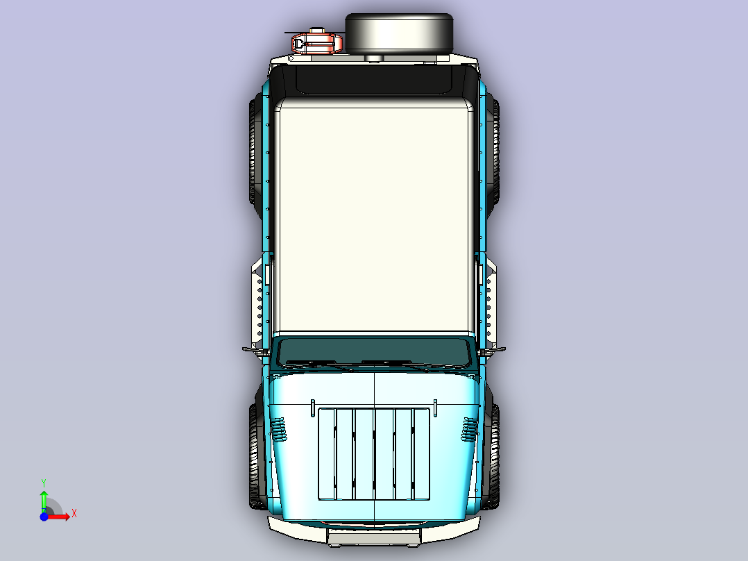 一款军用吉普车3D数模前视图