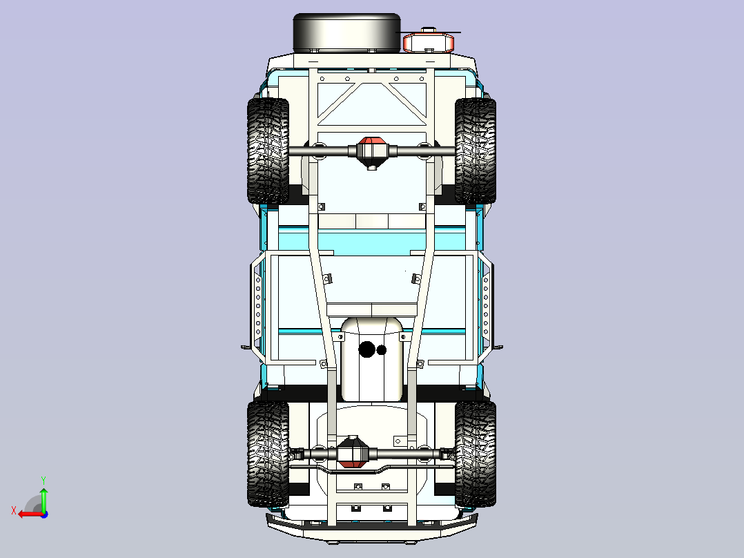 一款军用吉普车3D数模后视图