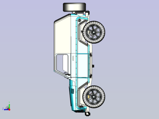 一款军用吉普车3D数模右视缩略图