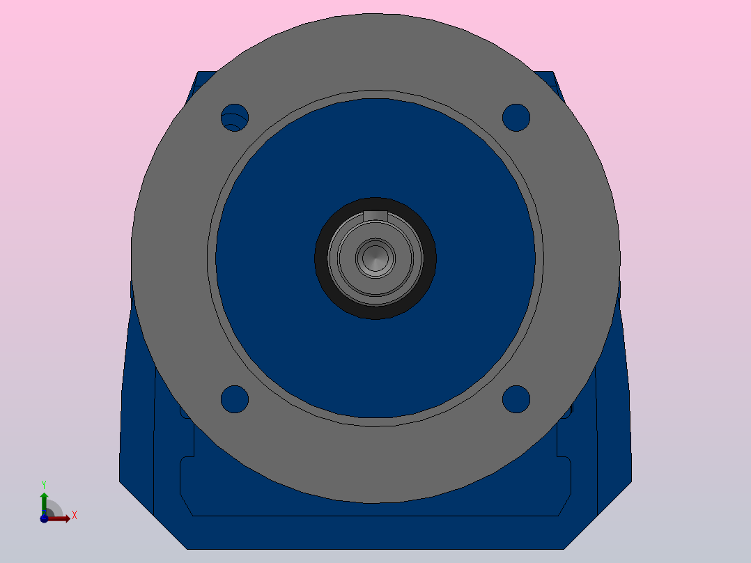 RF37ZP斜齿轮减速机RF37-3.41-M1-P71-Φ160前视图