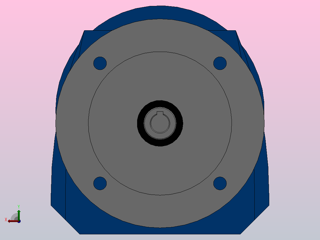 RF37ZP斜齿轮减速机RF37-3.41-M1-P71-Φ160后视图