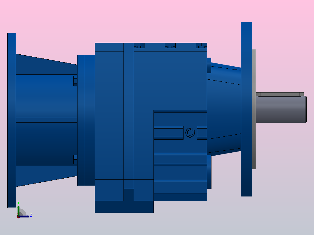RF37ZP斜齿轮减速机RF37-3.41-M1-P71-Φ160左视图