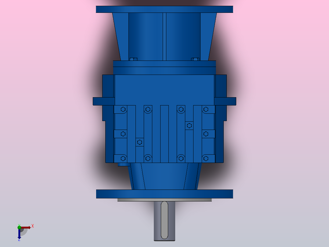 RF37ZP斜齿轮减速机RF37-3.41-M1-P71-Φ160俯视图