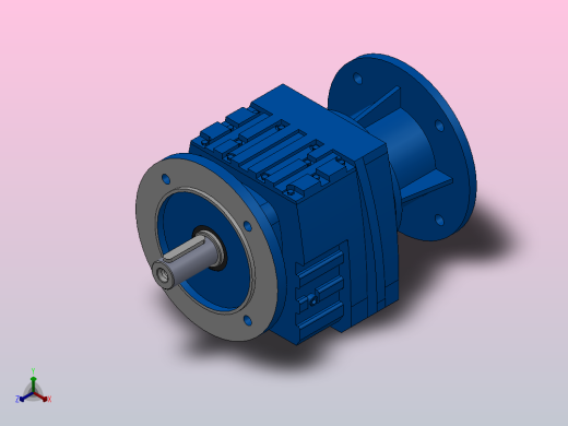 RF37ZP斜齿轮减速机RF37-3.41-M1-P71-Φ160正等轴测缩略图