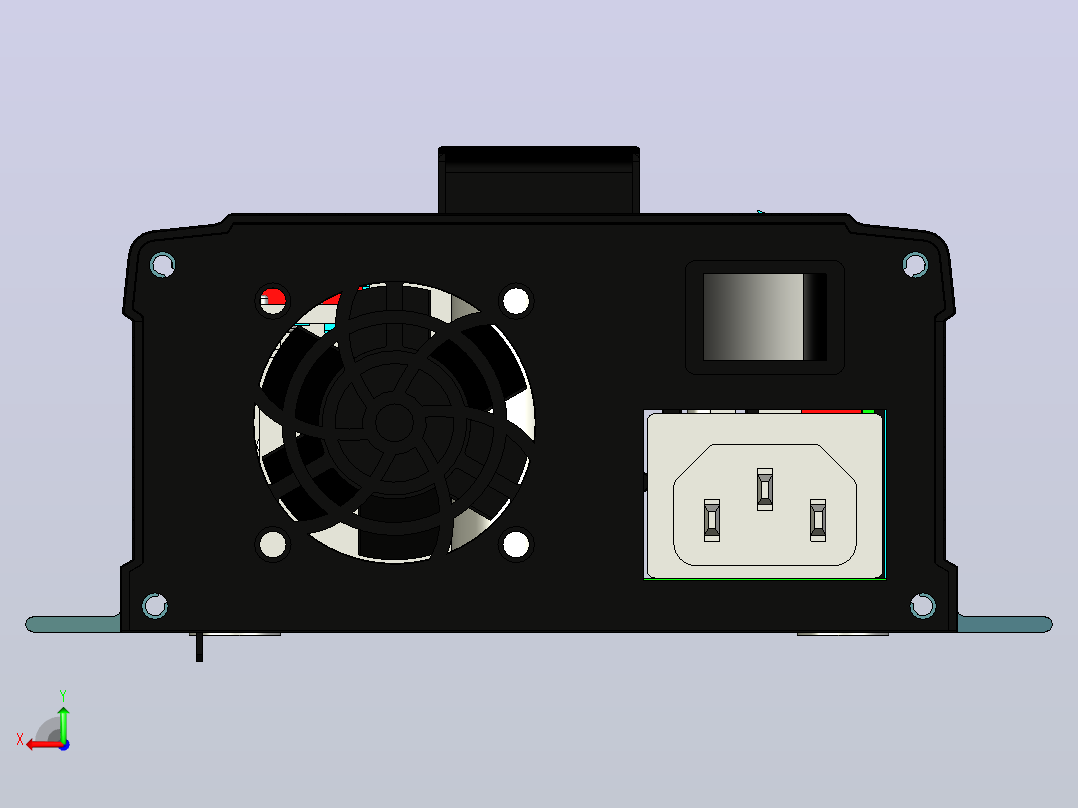 NPB-450-3D可编程桌上型充电器后视图