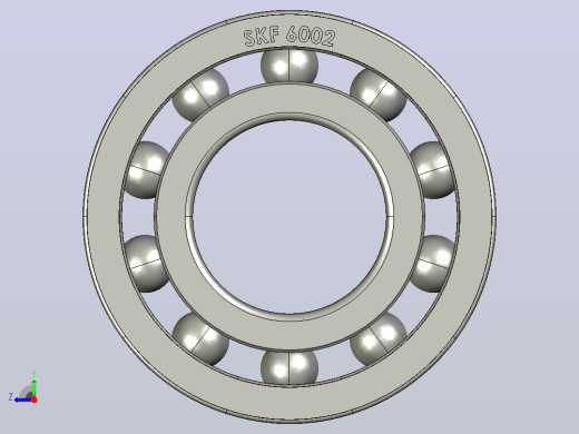 15毫米轴承SKF 6002 (RS 334-1534)右视缩略图