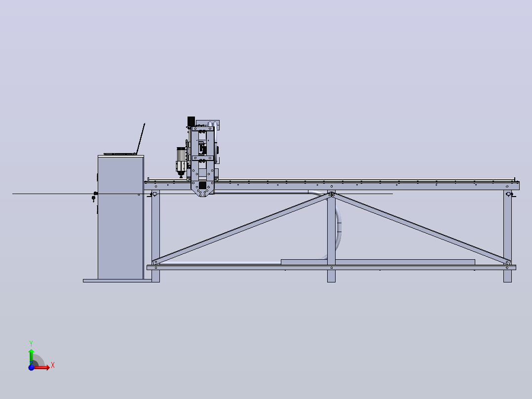 52-1300mm x 2500mm x 120mm雕刻机前视图