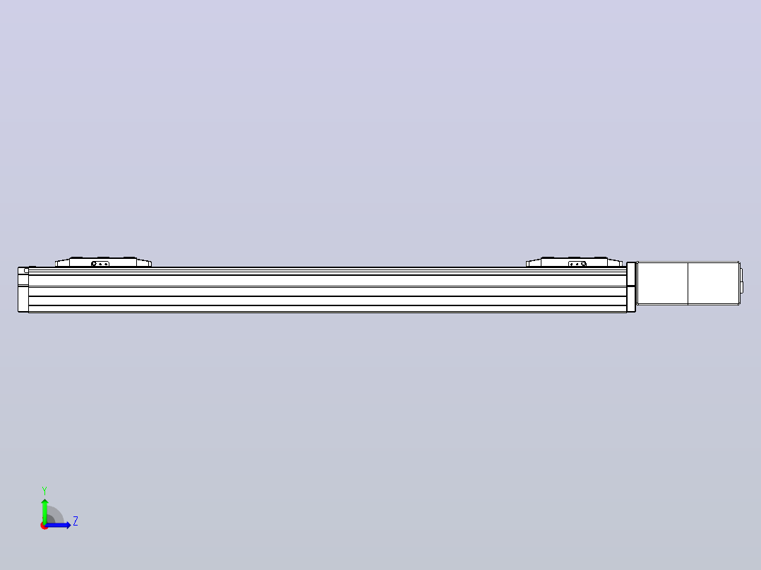 皮带直线轴双滑块型TPA-GCBS-80-P60-L250-QL-M20-N3左视图
