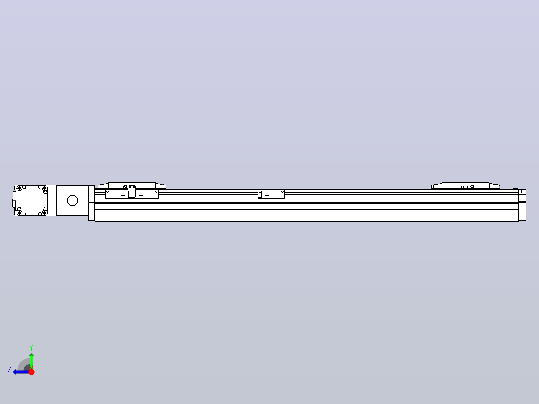 皮带直线轴双滑块型TPA-GCBS-80-P60-L250-QL-M20-N3右视图