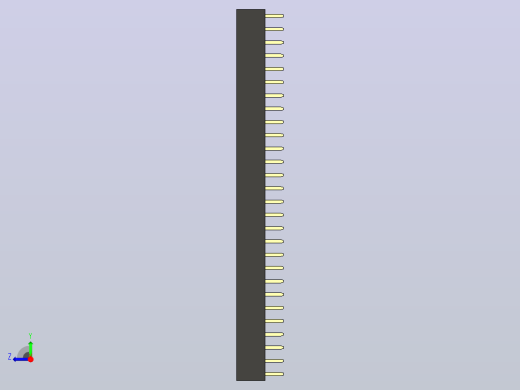 母针头Female_Header_1x28_P2.0_H4.3_straight.step右视缩略图