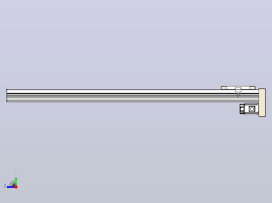 滚珠丝杠直线轴带导轨全封闭TPA-HCR-220D-3210C-L1850-MP-Y-P1K-N3右视图