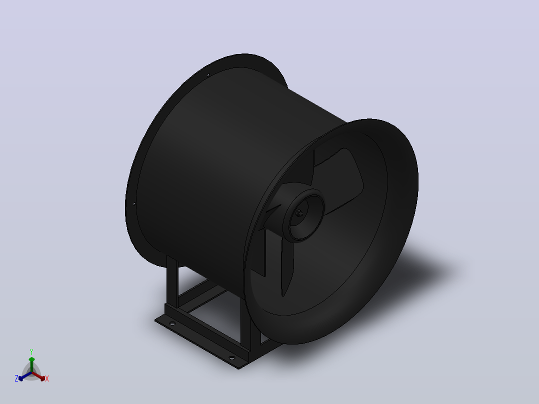T35、BT25No3.13-7.1A轴流通风机[T35(A)系列低噪声轴流风机-3.15A]正等轴测图