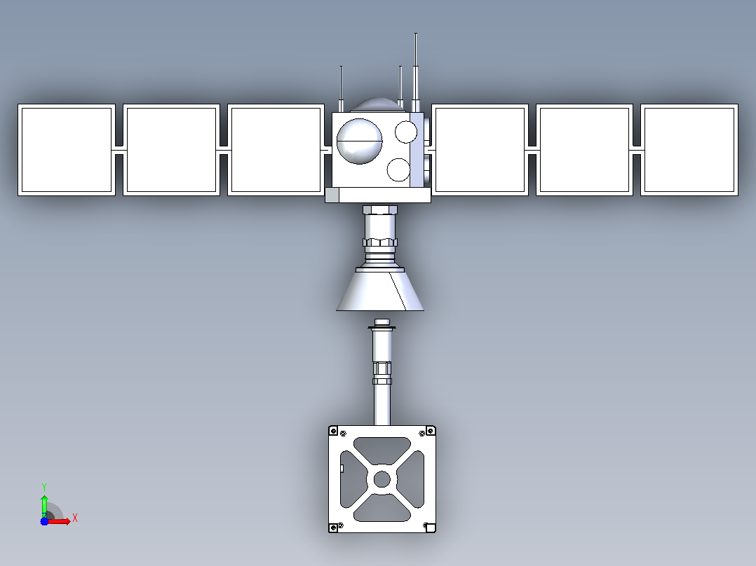 Satellite 卫星前视图