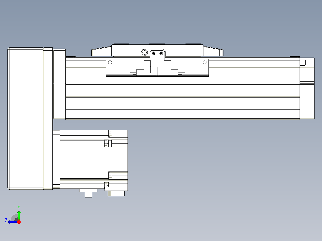 滚珠丝杠直线轴内置导轨TPA-GCR-80-1610C-L50-MP-M20-N3右视图