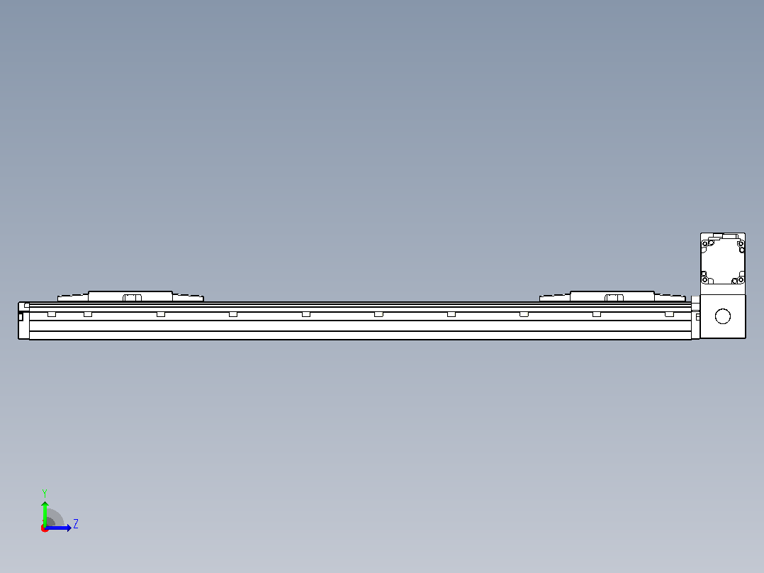 皮带直线轴双滑块型TPA-GCBS-120-P70-L225-RU-M20-N3左视图