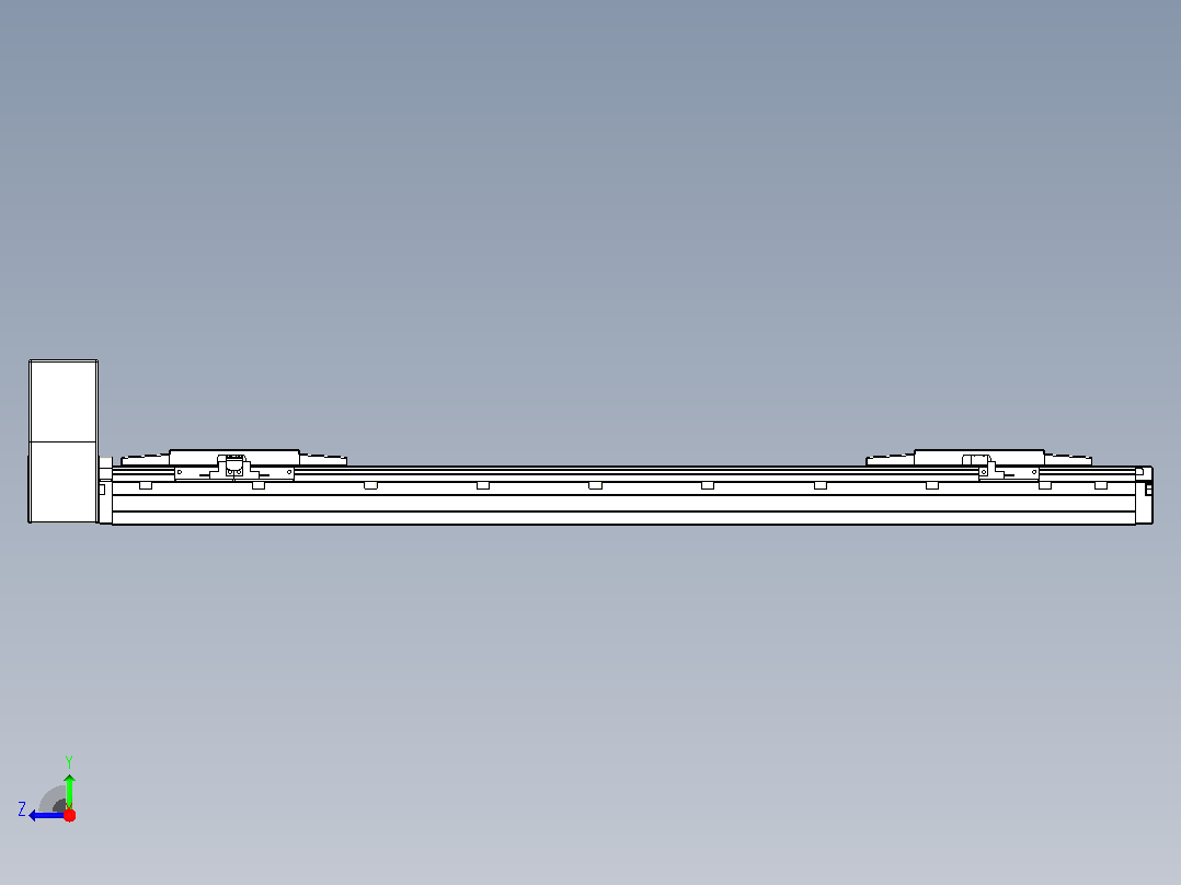 皮带直线轴双滑块型TPA-GCBS-120-P70-L225-RU-M20-N3右视图