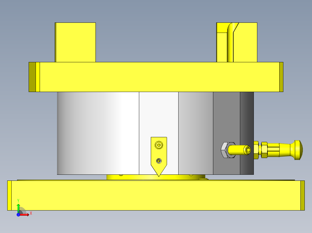 简易旋转滑台前视图