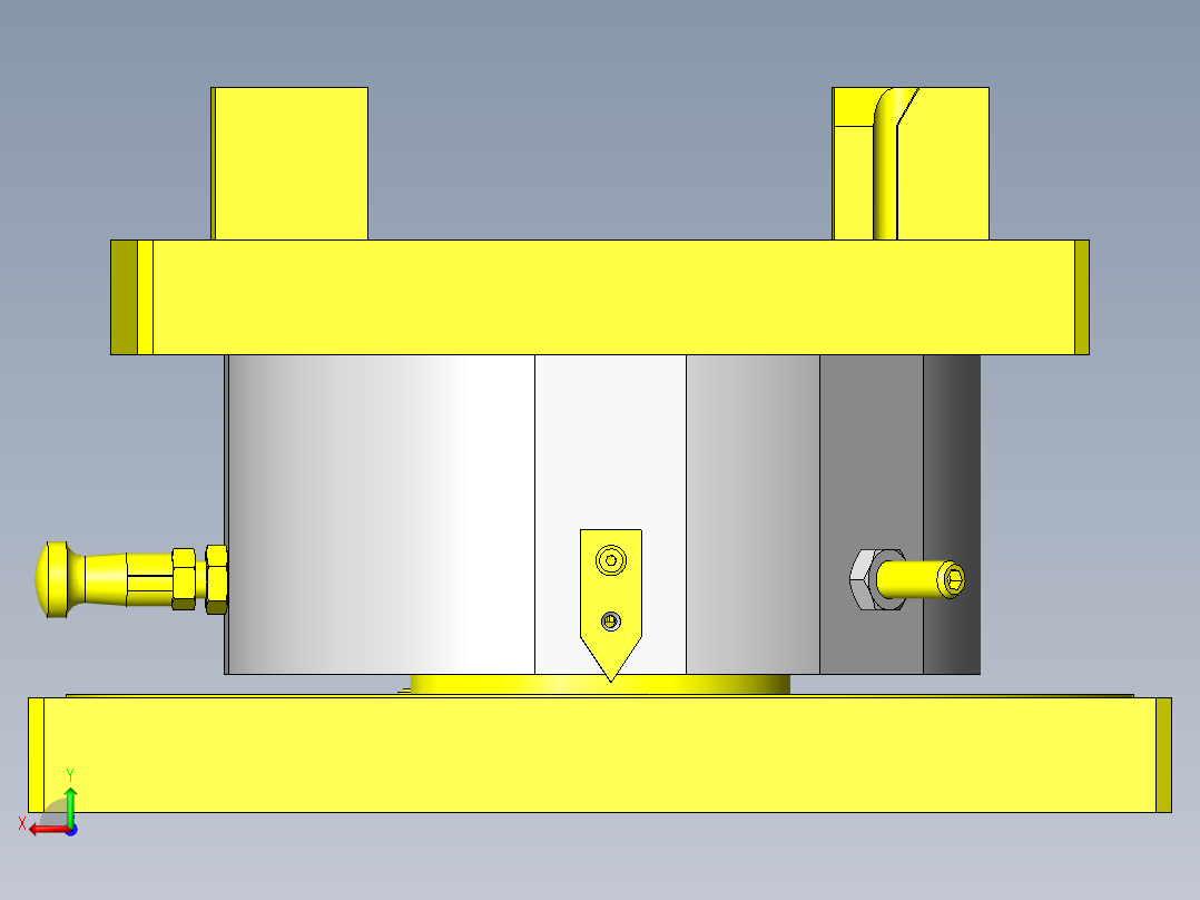 简易旋转滑台后视图