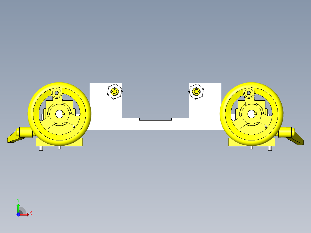 转印辊微调组件前视图