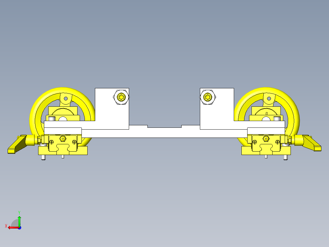 转印辊微调组件后视图