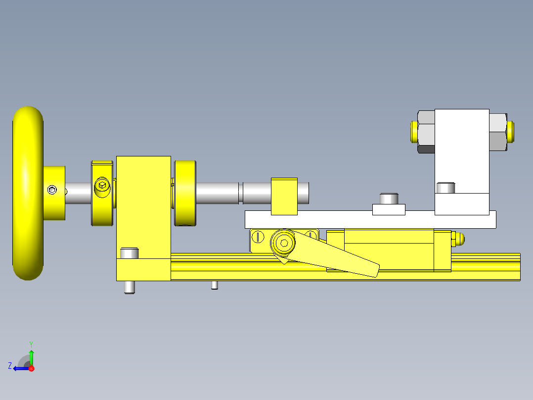 转印辊微调组件右视图
