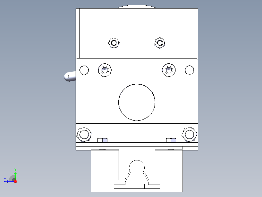 圆管夹具sw16可编辑右视图