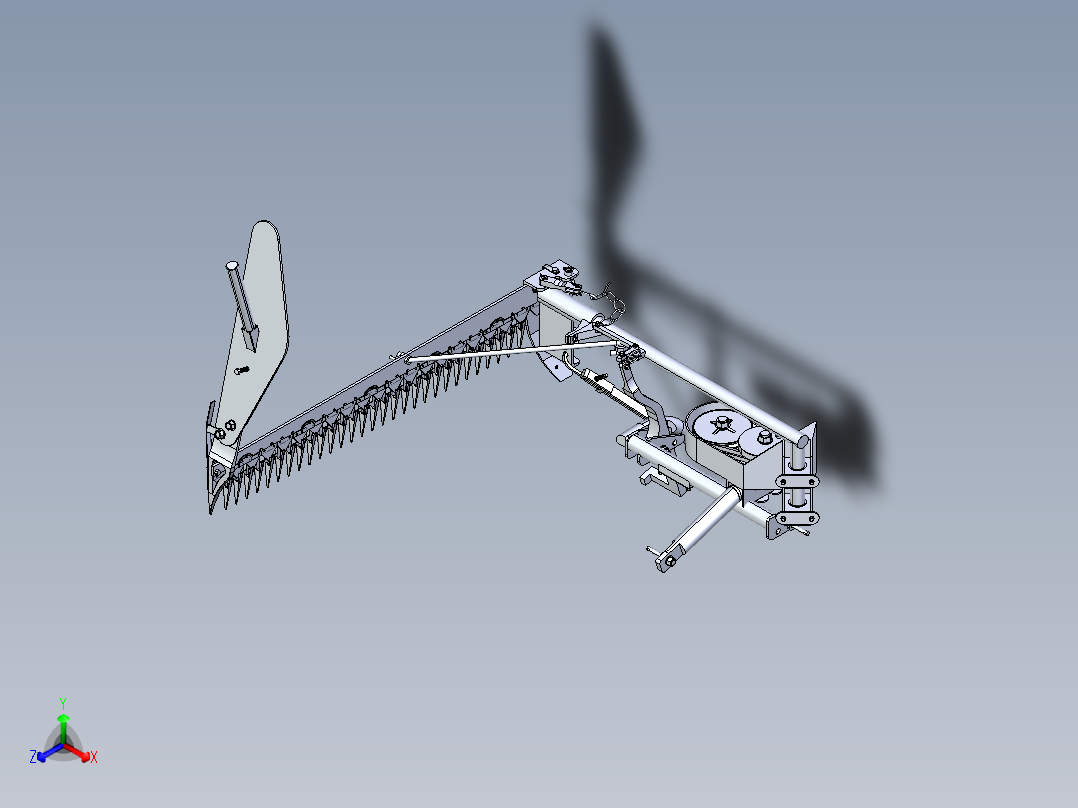 除草机灌木修剪机3D模型主视图