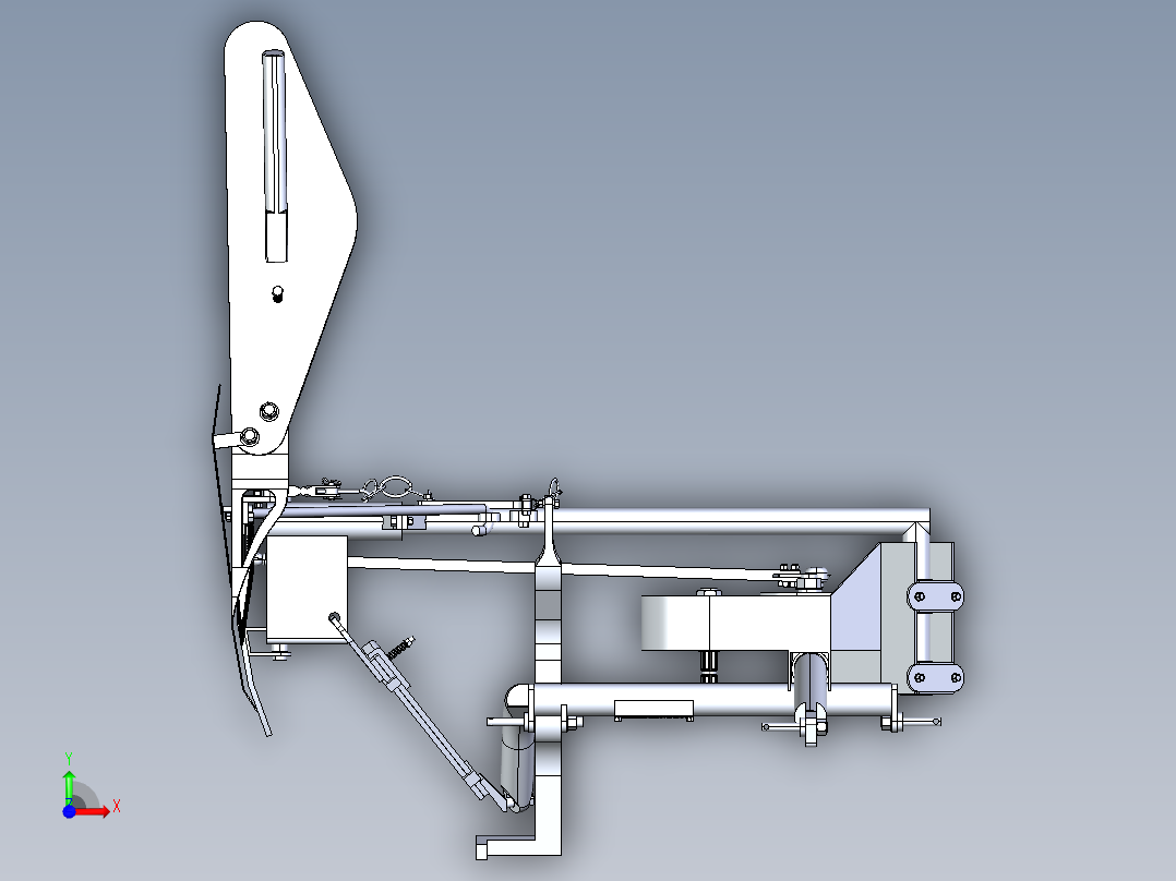 除草机灌木修剪机3D模型前视图