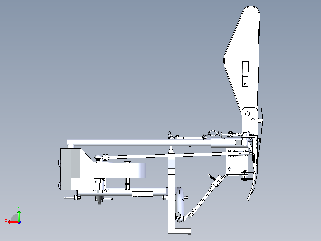 除草机灌木修剪机3D模型后视图