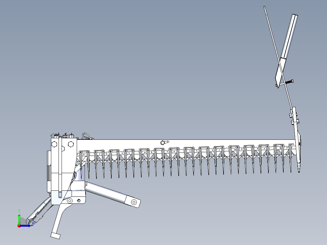 除草机灌木修剪机3D模型左视图