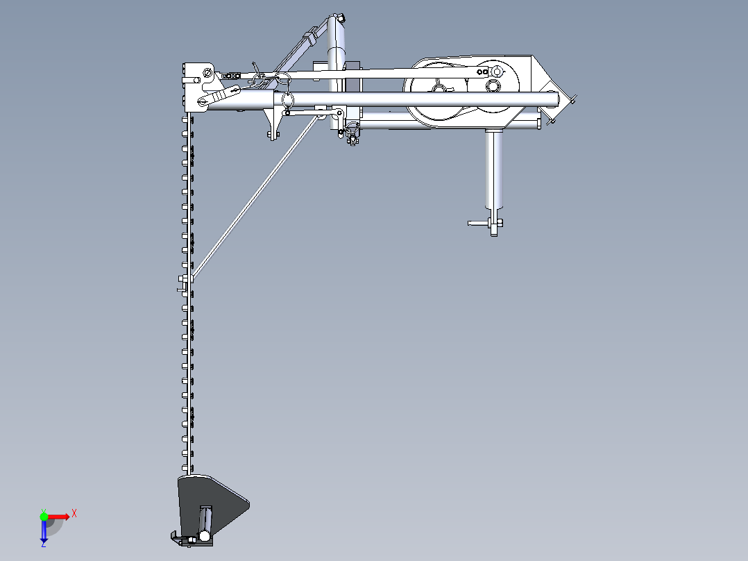 除草机灌木修剪机3D模型俯视图
