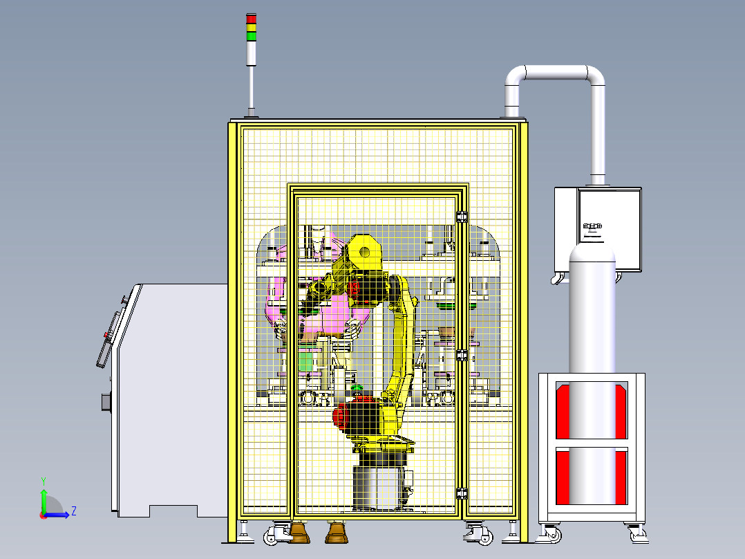 半自动氩弧焊设备左视图