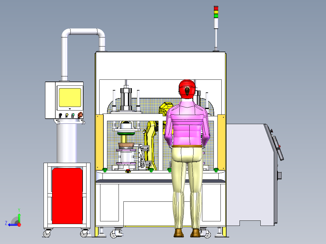 半自动氩弧焊设备右视图