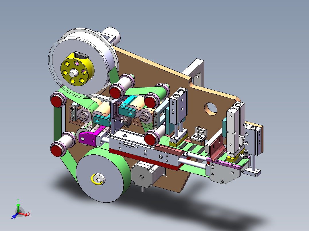 定模剥离模组全自动贴标机3D模型