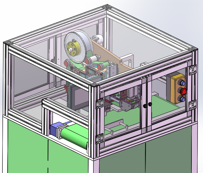 定模剥离模组全自动贴标机3D模型
