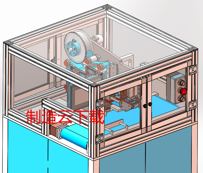定模剥离模组全自动贴标机3D模型