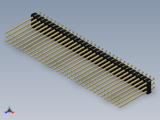 彩色公头100mil（2.54mm）系列-DS1021_black_3x32p_100mil_Type19_rev1.0