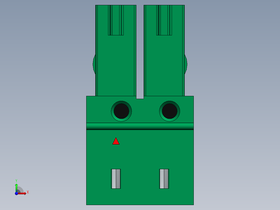 DEGSON 15EDG 系列 3.5mm 插拔式接线端子 FullPack-15EDGA-3.5-xxP-14-00AH前视图