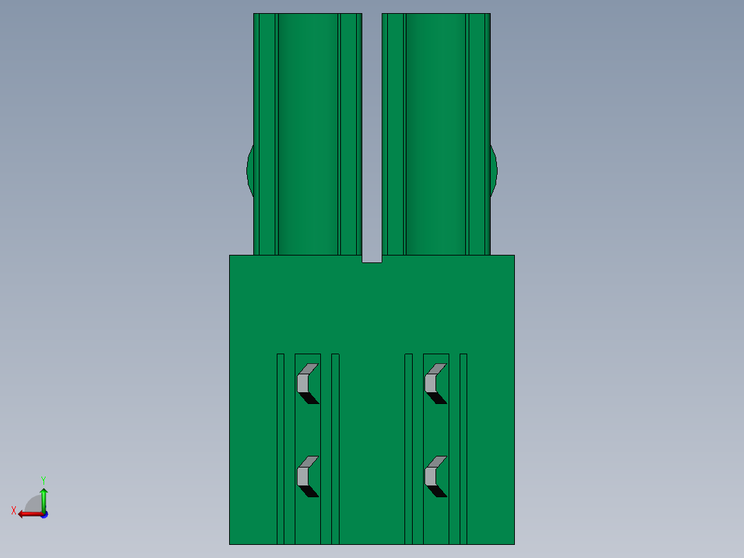 DEGSON 15EDG 系列 3.5mm 插拔式接线端子 FullPack-15EDGA-3.5-xxP-14-00AH后视图