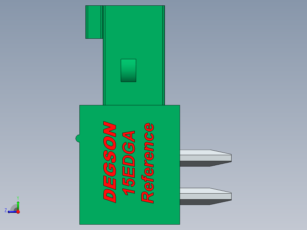 DEGSON 15EDG 系列 3.5mm 插拔式接线端子 FullPack-15EDGA-3.5-xxP-14-00AH右视图