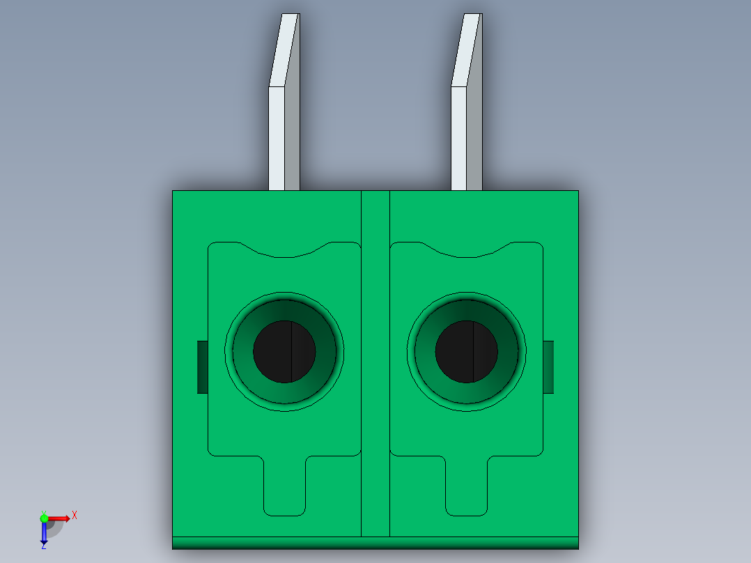 DEGSON 15EDG 系列 3.5mm 插拔式接线端子 FullPack-15EDGA-3.5-xxP-14-00AH俯视图